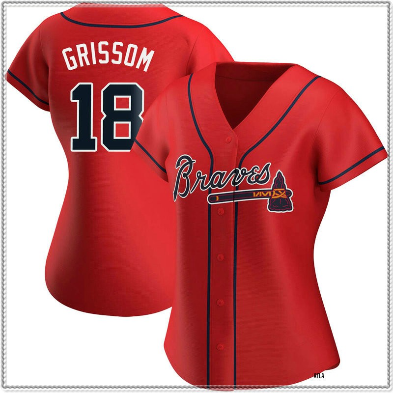 Vaughn Grissom Womens Atlanta Braves Alternate Red Replica H3829